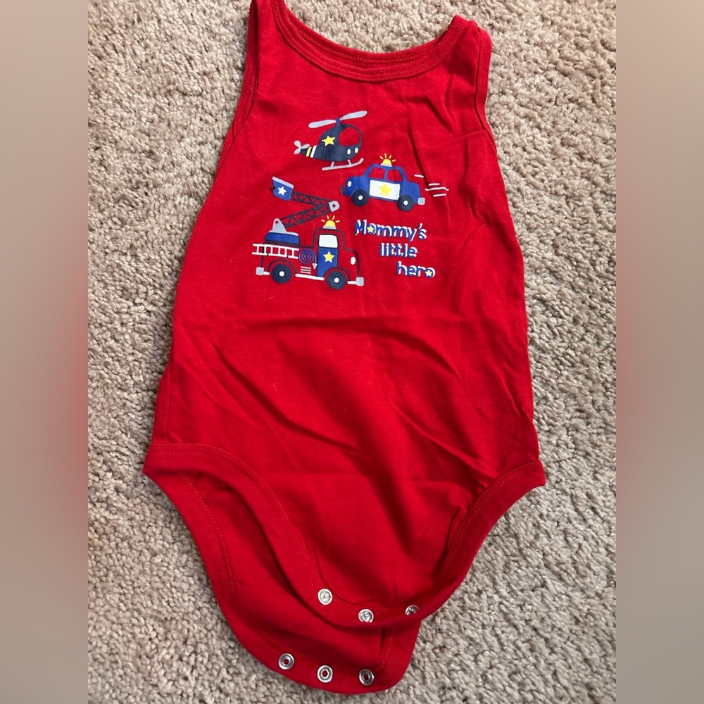 Garanimals Red Baby Onesie with Fun Print